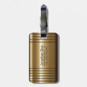 Jet Airliner Vliegtuig Golden Luxury Bagagelabel (Achterkant verticaal)