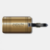 Jet Airliner Vliegtuig Golden Luxury Bagagelabel (Achterkant horizontaal)