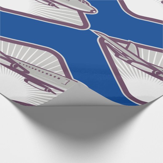 Jet Airplane Cadeaupapier (Hoek)