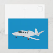 Jet Airplane Feestdagenkaart (Voorkant / Achterkant)