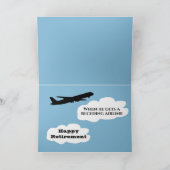 Jet Airplane Flying Funny Pilot Retirement for Him Kaart (Binnen)