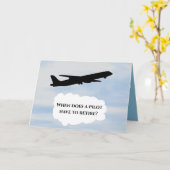 Jet Airplane Flying Funny Pilot Retirement for Him Kaart (Gele Bloem)