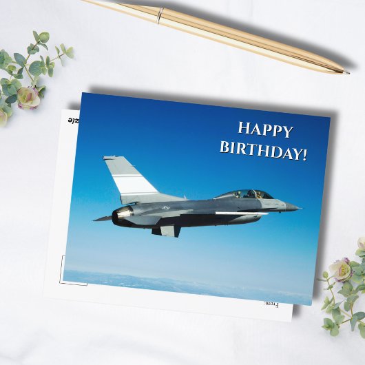 Jet Airplane foto, Cool Aviation Verjaardag Briefkaart