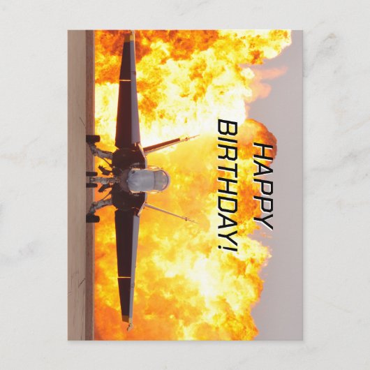 Jet Airplane foto, Cool Aviation Verjaardag Briefkaart (Voorkant)