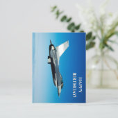 Jet Airplane foto, Cool Aviation Verjaardag Briefkaart (Staand voorkant)