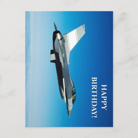 Jet Airplane foto, Cool Aviation Verjaardag Briefkaart (Voorkant)
