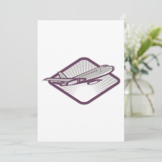 Jet Airplane Kaart (Staand voorkant)