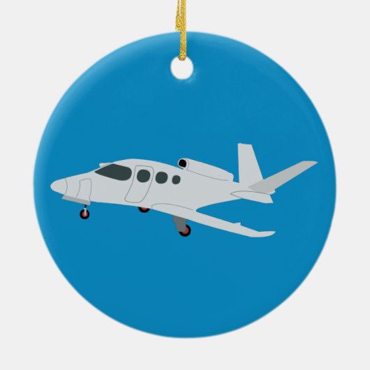 Jet Airplane Keramisch Ornament (Achterkant)