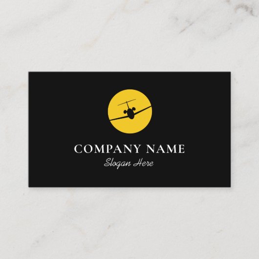 Jet Airplane Logo Visitekaartje (Voorkant)