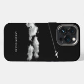 ©Jet Airplane Over the Clouds Personalized Pilot iPhone Hoesje (Achterkant horizontaal)