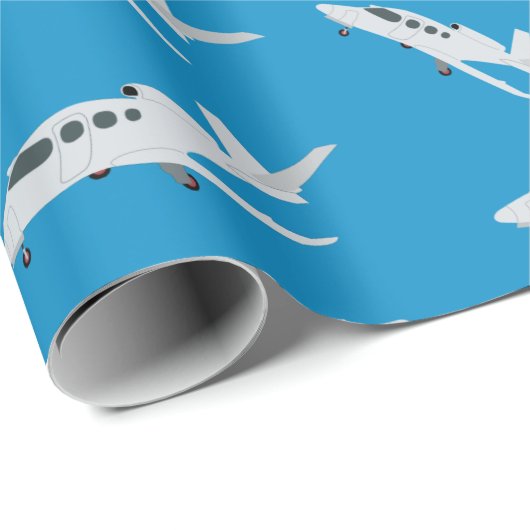Jet Airplane Pattern Cadeaupapier (Rol Hoek)