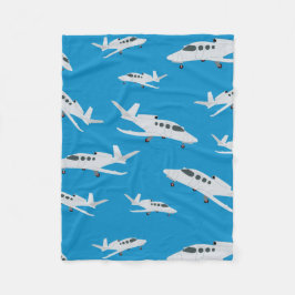 Jet Airplane Pattern Fleece Deken