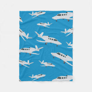 Jet Airplane Pattern Fleece Deken