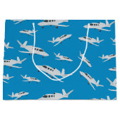 Jet Airplane Pattern Groot Cadeauzakje (Voorkant)