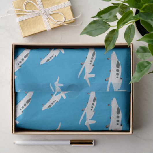 Jet Airplane Pattern Tissuepapier (Geschenk)