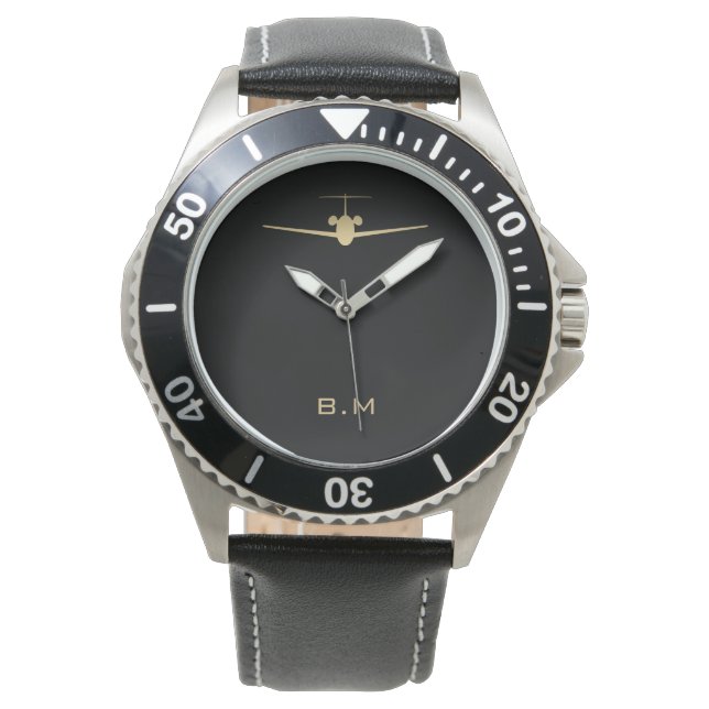 Jet Airplane Pilot Watch Horloge (Voorkant)