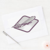 Jet Airplane Rechthoekige Sticker (Envelop)