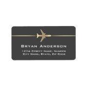 Jet Airplane Return Label (Voorkant)