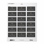 Jet Airplane Return Label (Full Sheet)