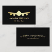 Jet Airplane Visitekaartje (Voorkant / Achterkant)