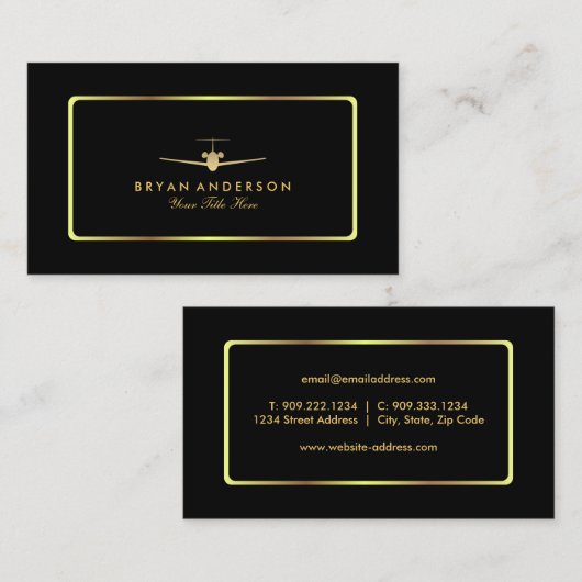 Jet Airplane Visitekaartje (Voorkant / Achterkant)