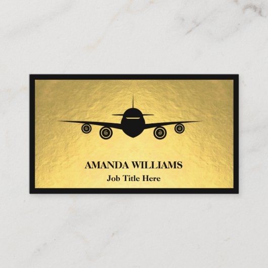 Jet Airplane Visitekaartje (Voorkant)