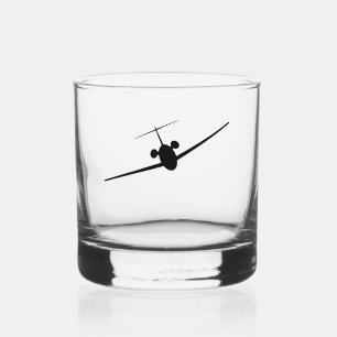 Jet Airplane Whisky Glas