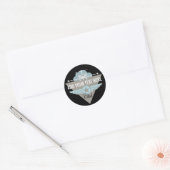 Jet Airplane Wing Club Ronde Sticker (Envelop)
