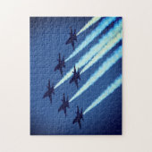 Jet Airplanes vliegen in Formation Blue Angels Legpuzzel (Verticaal)