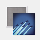 Jet Airplanes vliegen in Formation Blue Angels Magneet (Voorkant / Achterkant)