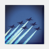Jet Airplanes vliegen in Formation Blue Angels Magneet (Voorkant)