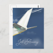 Jet Away reisposter. Briefkaart (Voorkant / Achterkant)