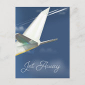 Jet Away reisposter. Briefkaart (Voorkant)