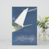 Jet Away reisposter. Briefpapier (Staand voorkant)