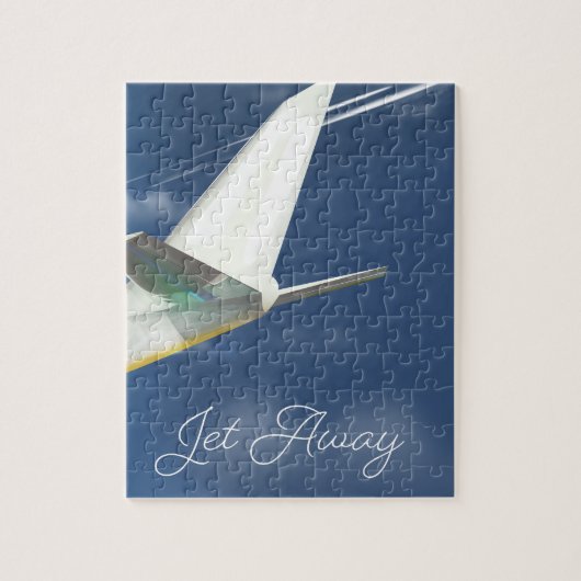 Jet Away reisposter. Legpuzzel (Verticaal)