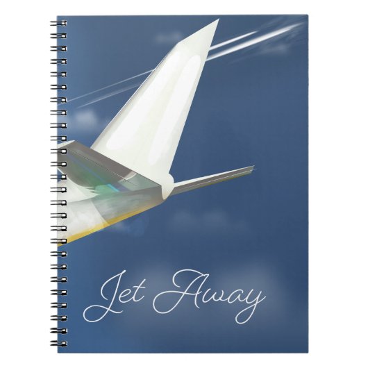 Jet Away reisposter. Notitieboek (Voorkant)