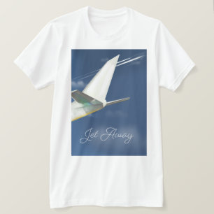 Jet Away reisposter. T-shirt