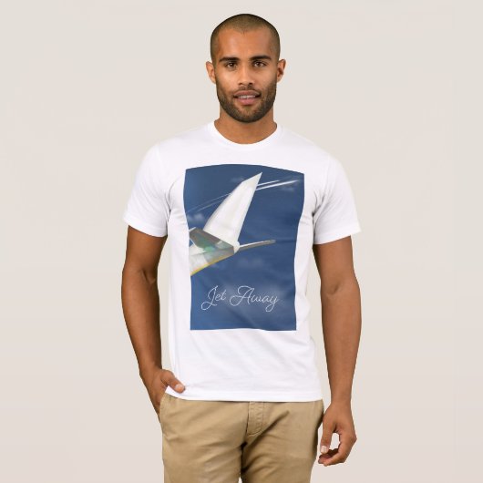 Jet Away reisposter. T-shirt (Voorkant volledig)