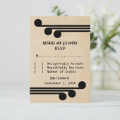 Jet Black Deco Chic Response Kaart (Staand voorkant)