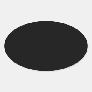 Jet Black Design - pas aan met tekst, foto, pic Ovale Sticker