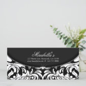 Jet Black Holiday Gift Certificate Classy Damask (Staand voorkant)