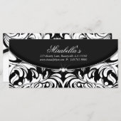 Jet Black Holiday Gift Certificate Classy Damask (Voorkant / Achterkant)