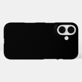 Jet Black iPhone Case – Slanke Minimal Matte Hoesj (Achterkant (horizontaal))
