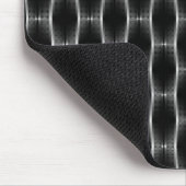 Jet Black Metallic Ribbons Mousepad Muismat (Hoek)