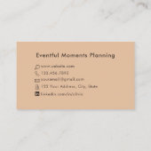 Jet Black Modern Minimalistisch Visitekaartje (Achterkant)