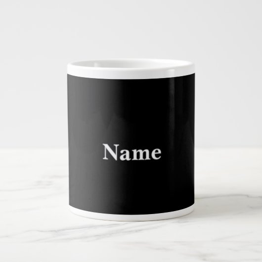Jet Black personaliseren met naam Grote Koffiekop (Voorkant)