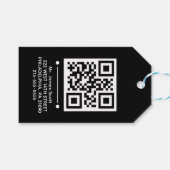 Jet Black QR CODE op maat  Cadeaulabel (Voorkant (Horizontaal))