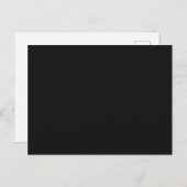 Jet Black Solid Color Briefkaart (Voorkant / Achterkant)
