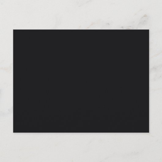 Jet Black Solid Color Briefkaart (Voorkant)
