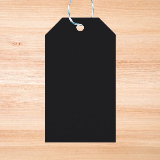 Jet Black Solid Color Cadeaulabel